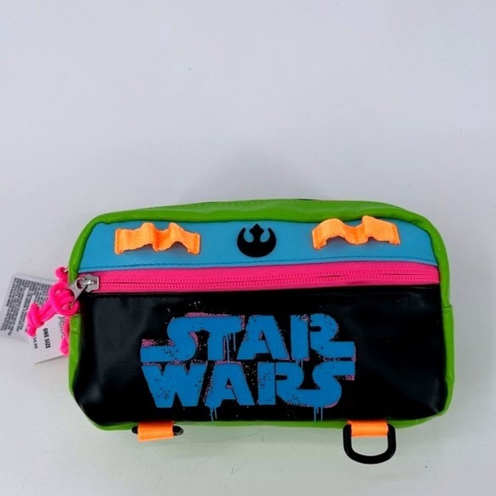 Star Wars Neon Graffiti Crossbody Bag Rebel Alliance Blue Green Black NEW - Picture 3 of 6